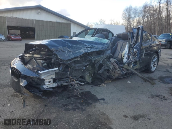 2012 BMW 3 Series 335i with VIN WBA3A9C58CFX59984, listed as a Copart auction lot 43690095 with 73,225 mi miles and Salvage title. Bid and sale history available at DreamBid. Image 1.