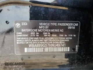 2017 BMW 3 Series 330i с VIN WBA8B9G57HNU49741, выставлен на аукционе Copart как лот 62676095 с пробегом 70 394 миль миль и Списание • Salvage title. История ставок и продаж доступна на DreamBid. Изображение 12.