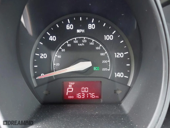 2012 Kia Rio LX with VIN KNADM4A38C6049757, listed as a IAAI auction lot 41715458 with 163,176 mi miles. Bid and sale history available at carsss.com. Image 7.