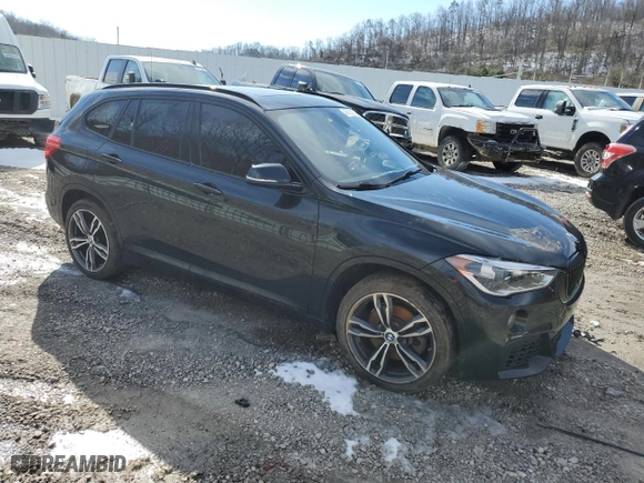 2018 BMW X1 xDrive28i with VIN WBXHT3C35J5L27034, listed as a Copart auction lot 46156355 with 116,207 mi miles and Salvage Title. Bid and sale history available at carsss.com. Image 4.