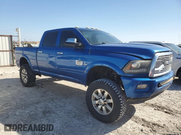 2012 Ram 2500 Laramie Longhorn with VIN 3C6UD5GLXCG185281, listed as a Copart auction lot 45575155 with 218,321 mi miles and Salvage Title. Bid and sale history available at carsss.com. Image 4.