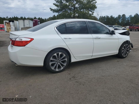 2015 Honda Accord Sedan Sport with VIN 1HGCR2F57FA243763, listed as a Copart auction lot 43008055 with 0 mi miles and Salvage Title. Bid and sale history available at carsss.com. Image 3.