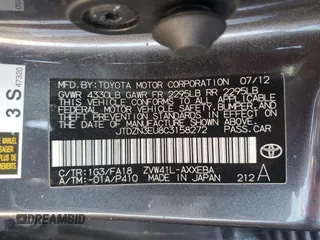 2012 Toyota Prius Two with VIN JTDZN3EU8C3158272, listed as a Copart auction lot 53035905 with 80,455 mi miles and Clean Title. Bid and sale history available at DreamBid. Image 13.