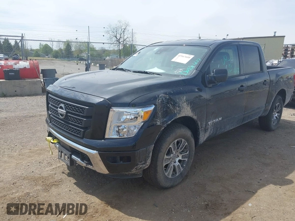 2024 Nissan Titan SV with VIN 1N6AA1EC6RN110607, listed as a IAAI auction lot 42167410 with 25,726 mi miles and . Bid and sale history available at DreamBid. Image 17.