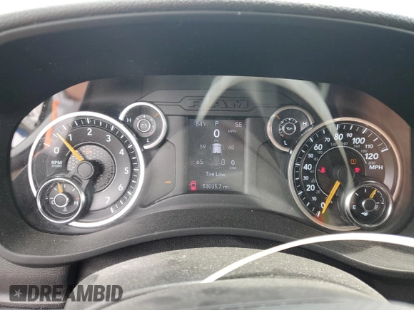 2020 Ram 2500 Tradesman with VIN 3C6UR5CJ0LG213966, listed as a Copart auction lot 56975045 with 53,035 mi miles and Salvage title. Bid and sale history available at DreamBid. Image 9.