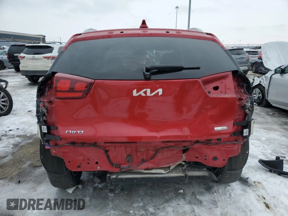 2022 Kia Niro LXS with VIN KNDCB3LC9N5539953, listed as a Copart auction lot 89042525 with 68,265 mi miles and Salvage Title. Bid and sale history available at carsss.com. Image 6.