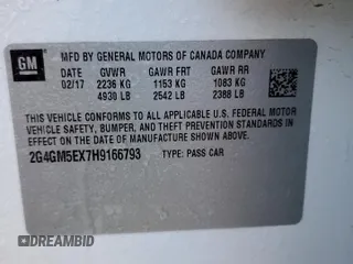 2017 Buick Regal with VIN 2G4GM5EX7H9166793, listed as a Copart auction lot 45308455 with 158,941 mi miles and Non Repairable. Bid and sale history available at carsss.com. Image 13.