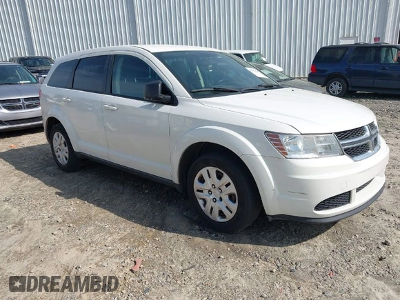 2015 Dodge Journey American Value Pkg with VIN 3C4PDCAB8FT605870, listed as a IAAI auction lot 41930474 with 205,741 mi miles. Bid and sale history available at carsss.com. Image 1.