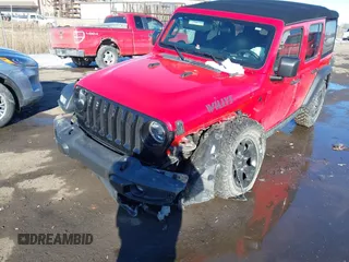 2021 Jeep Wrangler Unlimited Willys Sport with VIN 1C4HJXDG9MW754873, listed as a IAAI auction lot 41641167 with 25,410 mi miles and . Bid and sale history available at DreamBid. Image 17.