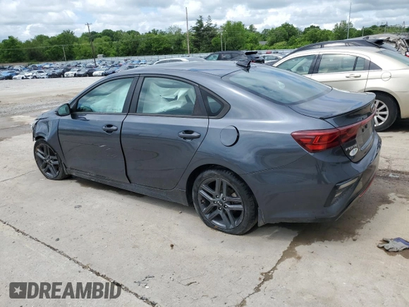 2021 Kia Forte GT-Line with VIN 3KPF34AD9ME282324, listed as a Copart auction lot 56571845 with Not provided miles and Non repairable. Bid and sale history available at DreamBid. Image 2.
