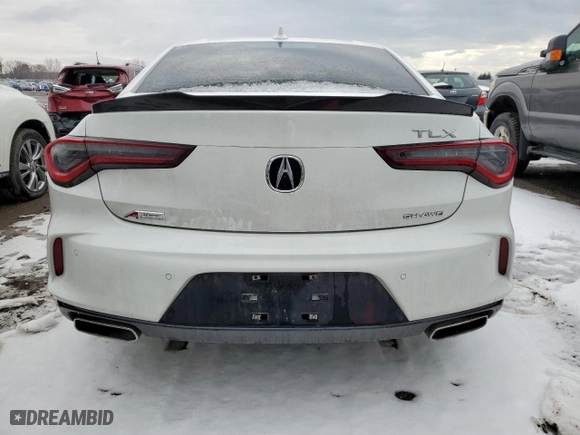 2023 Acura TLX w/A-Spec Package with VIN 19UUB6F54PA800503, listed as a Copart auction lot 50243915 with 0 mi miles and Clean Title. Bid and sale history available at carsss.com. Image 6.