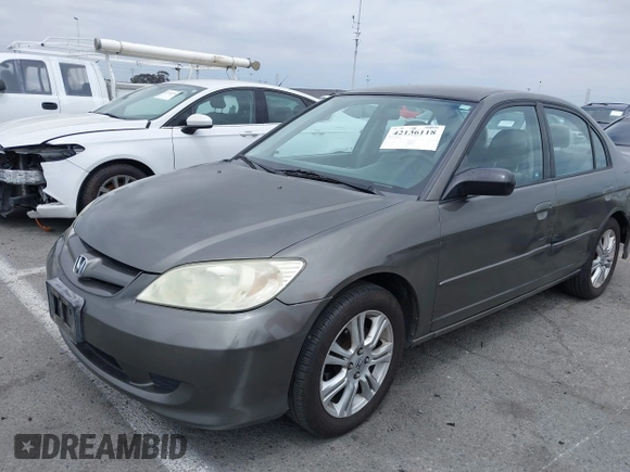 2005 Honda Civic VP with VIN 2HGES16335H632874, listed as a IAAI auction lot 42136118 with 260,883 mi miles and . Bid and sale history available at DreamBid. Image 2.