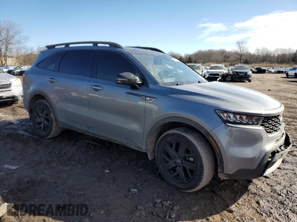 2023 Kia Sorento X-Line S with VIN 5XYRLDLCXPG189093, listed as a Copart auction lot 42477735 with 60,702 mi miles and Salvage Title. Bid and sale history available at DreamBid. Image 4.