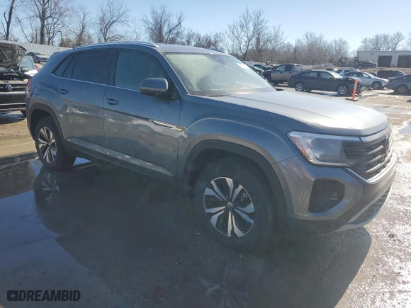 2024 Volkswagen Atlas Cross Sport 2.0T SE with VIN 1V2LE2CAXRC257420, listed as a Copart auction lot 44752985 with 0 mi miles and Salvage Title. Bid and sale history available at carsss.com. Image 4.