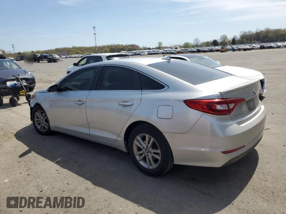 2016 Hyundai Sonata SE with VIN 5NPE24AFXGH387194, listed as a Copart auction lot 53805575 with 168,158 mi miles and Salvage Title. Bid and sale history available at carsss.com. Image 2.