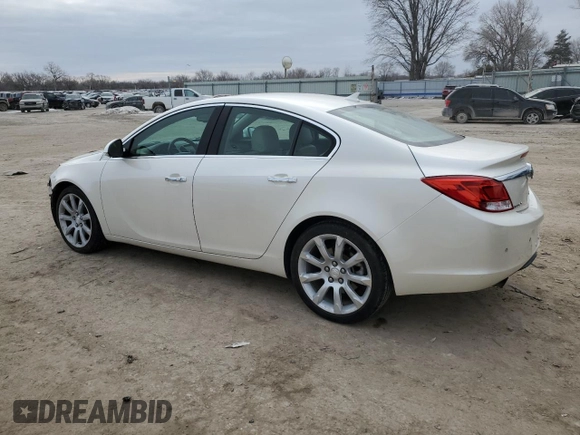 2012 Buick Regal Turbo Premium 3 with VIN 2G4GU5GV1C9180113, listed as a Copart auction lot 41880615 with 96,835 mi miles and Salvage title. Bid and sale history available at DreamBid. Image 2.