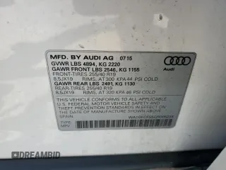 2016 Audi Q3 Prestige with VIN WA1GFCFS5GR005234, listed as a Copart auction lot 48054155 with 79,437 mi miles and Salvage Title. Bid and sale history available at carsss.com. Image 14.