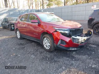 2024 Chevrolet Equinox LT with VIN 3GNAXUEG2RS243562, listed as a IAAI auction lot 41448840 with 3,004 mi miles and . Bid and sale history available at DreamBid. Image 1.