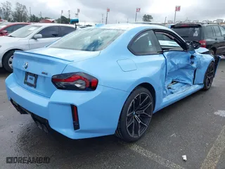 2025 BMW M2 with VIN 3MF23DM06S8E94517, listed as a IAAI auction lot 41515494 with 2,748 mi miles. Bid and sale history available at carsss.com. Image 4.