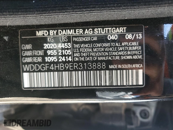 2014 Mercedes-Benz C-Class C 250 Sport with VIN WDDGF4HB9ER313888, listed as a Copart auction lot 48814895 with 159,815 mi miles and Salvage Title. Bid and sale history available at carsss.com. Image 12.