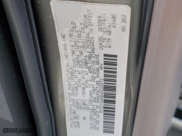2004 Toyota Sequoia SR5 with VIN 5TDZT34A64S222872, listed as a Copart auction lot 50232445 with 236,599 mi miles and Salvage Title. Bid and sale history available at carsss.com. Image 13.