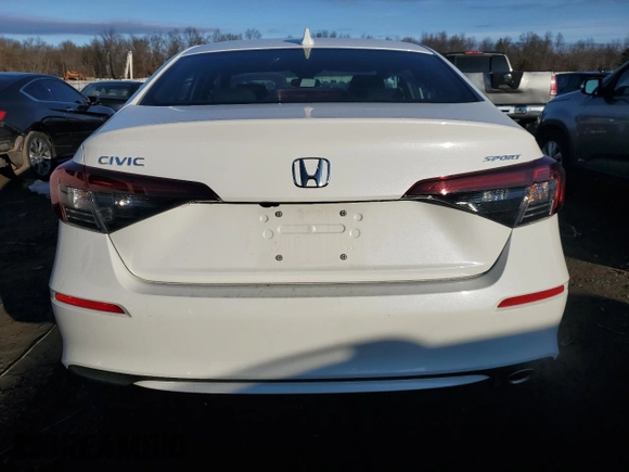 2025 Honda Civic Sedan Sport with VIN 2HGFE2F58SH545180, listed as a Copart auction lot 43439445 with 5,692 mi miles and Salvage Title. Bid and sale history available at carsss.com. Image 6.