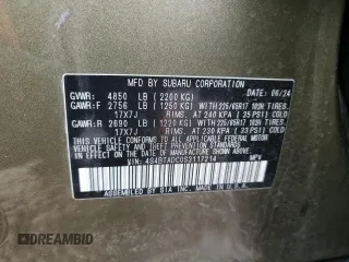 2025 Subaru Outback Premium z VIN 4S4BTADC0S3117214, wystawiony jako Copart lot #45672585 z przebiegiem 7 608 mil mil oraz Szkoda całkowita • Salvage title. Historia ofert i sprzedaży dostępna na DreamBid. Obrazek 16.