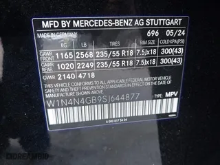 2025 Mercedes-Benz GLA with VIN W1N4N4GB9SJ644877, listed as a IAAI auction lot 41586877 with 8,937 mi miles. Bid and sale history available at carsss.com. Image 9.