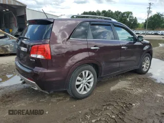 2013 Kia Sorento SX with VIN 5XYKW4A21DG387284, listed as a Copart auction lot 60813535 with 194,257 mi miles and Salvage title. Bid and sale history available at DreamBid. Image 3.