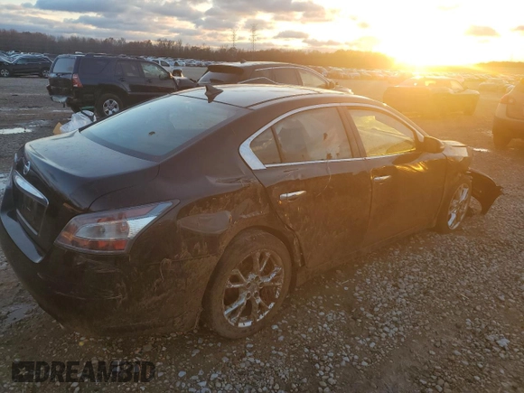 2014 Nissan Maxima S with VIN 1N4AA5AP7EC489860, listed as a Copart auction lot 85394734 with 118,274 mi miles and Salvage Title. Bid and sale history available at DreamBid. Image 3.