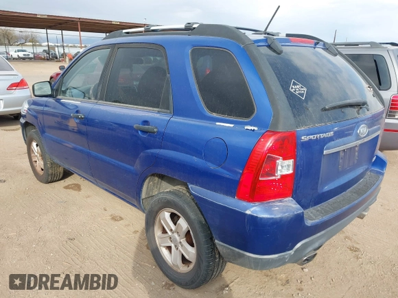 2009 Kia Sportage LX with VIN KNDJF723X97613377, listed as a IAAI auction lot 41454472 with 167,790 mi miles. Bid and sale history available at carsss.com. Image 3.