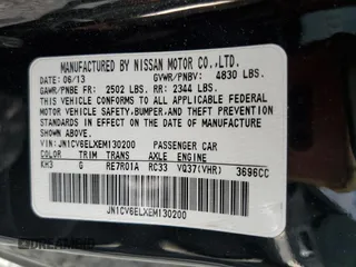 2014 Infiniti Q60 with VIN JN1CV6ELXEM130200, listed as a Copart auction lot 55410725 with 107,889 mi miles and Clean title. Bid and sale history available at DreamBid. Image 12.