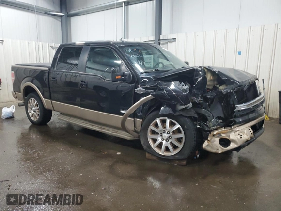 2013 Ford F-150 XL with VIN 1FTFW1ET5DKE93220, listed as a Copart auction lot 47143335 with 138,712 mi miles and Salvage Title. Bid and sale history available at carsss.com. Image 4.