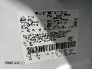 2011 Ford Edge Limited with VIN 2FMDK3KC2BBB38219, listed as a Copart auction lot 51023255 with 151,116 mi miles and Salvage Title. Bid and sale history available at carsss.com. Image 15.