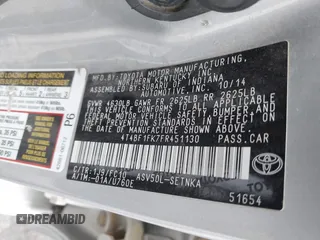 2015 Toyota Camry XLE с VIN 4T4BF1FK7FR451130, выставлен на аукционе IAAI как лот 42124227 с пробегом 194 258 миль миль и . История ставок и продаж доступна на DreamBid. Изображение 9.