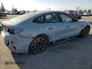 2024 BMW i4 eDrive35 with VIN WBY43AW07RFS57364, listed as a Copart auction lot 47757815 with 5,226 mi miles and Salvage Title. Bid and sale history available at carsss.com. Image 3.