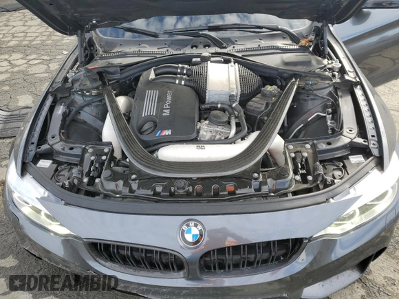 2016 BMW M4 with VIN WBS3R9C54GK338670, listed as a Copart auction lot 82713254 with 36,133 mi miles and Salvage title. Bid and sale history available at DreamBid. Image 12.