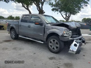 2014 Ford F-150 XL with VIN 1FTFW1CTXEKF32078, listed as a Copart auction lot 55669135 with 144,521 mi miles and Salvage title. Bid and sale history available at DreamBid. Image 4.