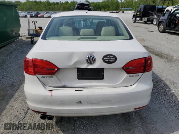 2011 Volkswagen Jetta SE with VIN 3VWDZ7AJ6BM381325, listed as a Copart auction lot 52987185 with 151,208 mi miles and Salvage title. Bid and sale history available at DreamBid. Image 6.