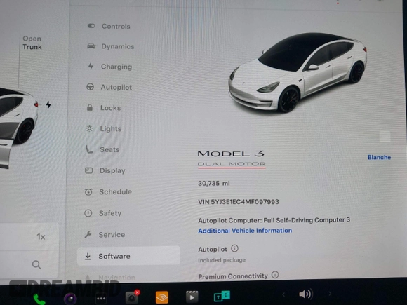 2021 Tesla Model 3 Performance with VIN 5YJ3E1EC4MF097993, listed as a IAAI auction lot 41366615 with 30,735 mi miles and . Bid and sale history available at DreamBid. Image 7.