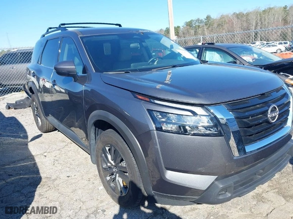 2024 Nissan Pathfinder SV with VIN 5N1DR3BA0RC228960, listed as a IAAI auction lot 41785511 with 18,498 mi miles. Bid and sale history available at carsss.com. Image 1.
