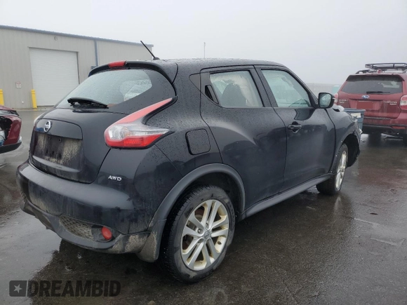2016 Nissan Juke S with VIN JN8AF5MV0GT654855, listed as a Copart auction lot 47583385 with 113,628 mi miles and Salvage Title. Bid and sale history available at carsss.com. Image 3.