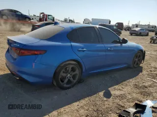 2019 Alfa Romeo Giulia Sport with VIN ZARFAMAN0K7611865, listed as a Copart auction lot 74841374 with 0 mi miles and Salvage Title. Bid and sale history available at carsss.com. Image 3.