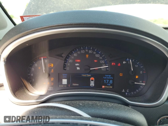 2015 Cadillac SRX Performance Collection with VIN 3GYFNFE33FS586965, listed as a Copart auction lot 54919505 with 93,810 mi miles and Salvage title. Bid and sale history available at DreamBid. Image 9.