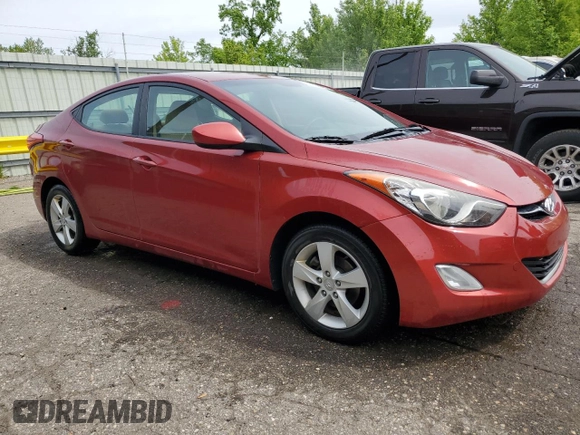 2012 Hyundai Elantra GLS z VIN KMHDH4AE2CU264809, wystawiony jako Copart lot #58392915 z przebiegiem 181 085 mil mil oraz Czysty tytuł • Clean title. Historia ofert i sprzedaży dostępna na DreamBid. Obrazek 4.