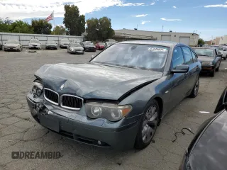 2004 BMW 7 Series 745Li with VIN WBAGN63474DS48436, listed as a Copart auction lot 67040804 with 133,432 mi miles and Salvage Title. Bid and sale history available at carsss.com. Image 1.