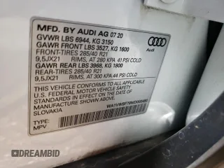2021 Audi SQ7 Prestige z VIN WA1VWBF79MD000480, wystawiony jako Copart lot #58414163 z przebiegiem 23 238 mil mil oraz . Historia ofert i sprzedaży dostępna na DreamBid. Obrazek 13.