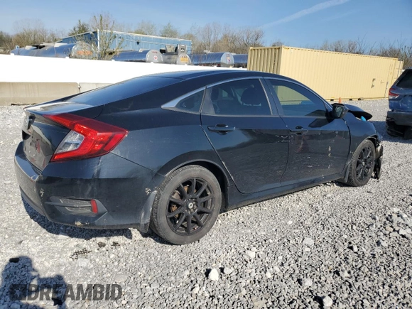 2017 Honda Civic LX with VIN 19XFC2F50HE025046, listed as a Copart auction lot 54244525 with 220,145 mi miles and Salvage Title. Bid and sale history available at DreamBid. Image 3.