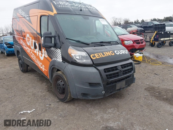 2017 Ram ProMaster Cargo with VIN 3C6TRVBG3HE543864, listed as a IAAI auction lot 41544335 with 81,224 mi miles and . Bid and sale history available at carsss.com. Image 1.