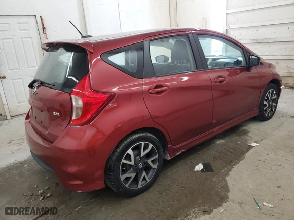 2017 Nissan Versa Note SV with VIN 3N1CE2CP9HL365488, listed as a Copart auction lot 51352555 with 76,227 mi miles and Salvage Title. Bid and sale history available at carsss.com. Image 3.